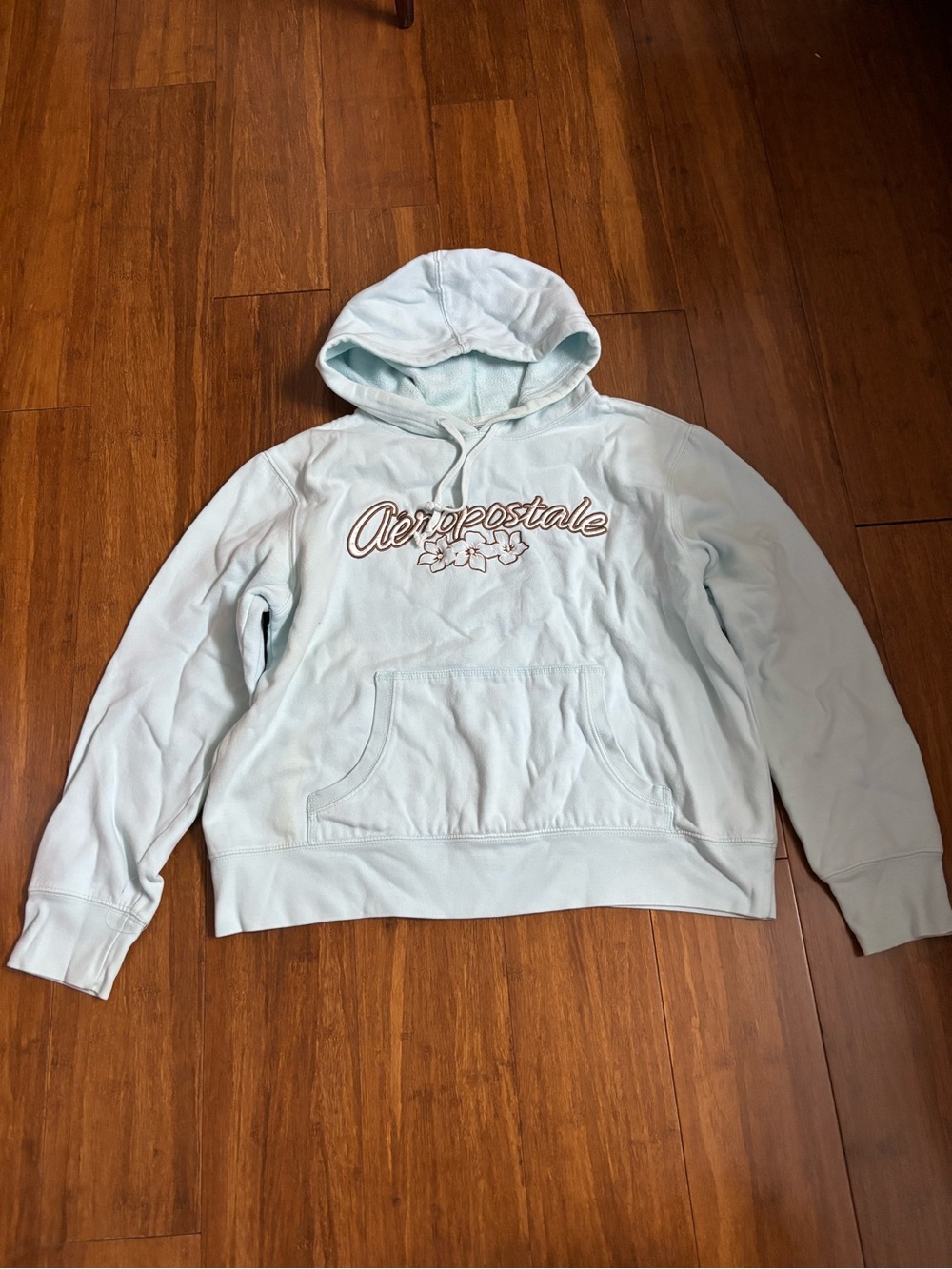 Aeropostale Vintage Light Blue Hoodie Size M